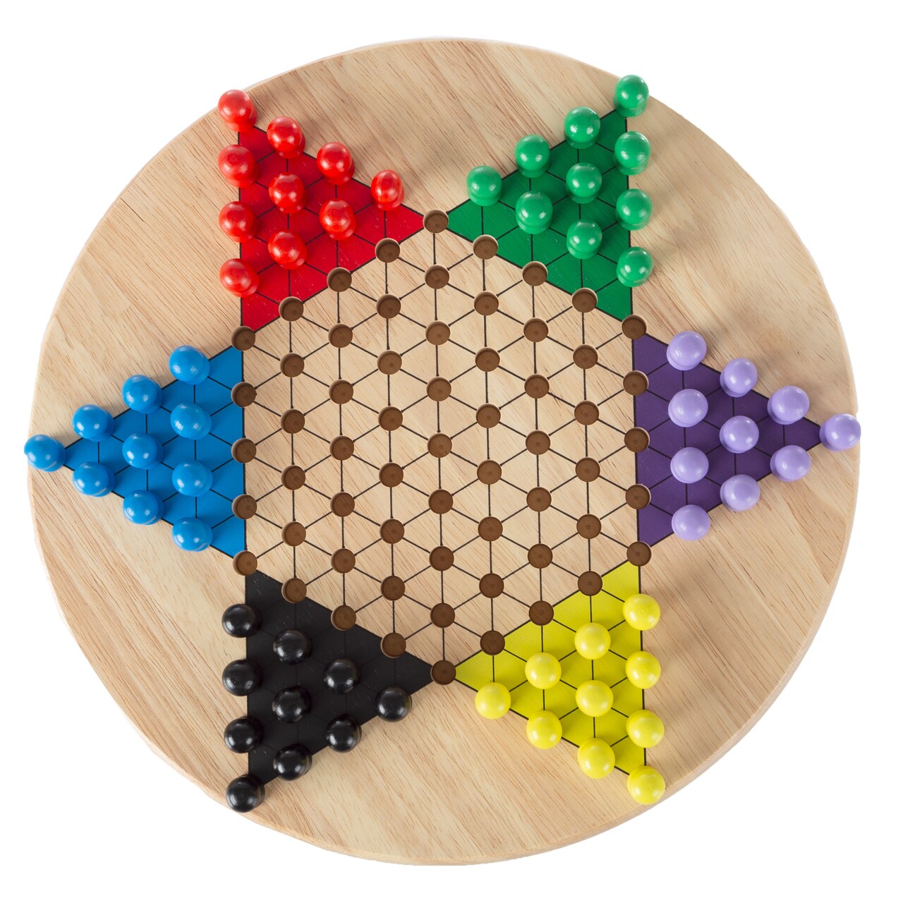 Wooden chinese checkers best sale game board